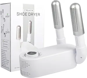 Shoe Dryer Glove Dryer, Dry Wet Shoes with 360°Heat Blower, Intelligent Shoes Dryer with Four Timer, Suitable for Sneaker, Glove, Boots, Ski Boot, Helmet, Folding and hanging Design