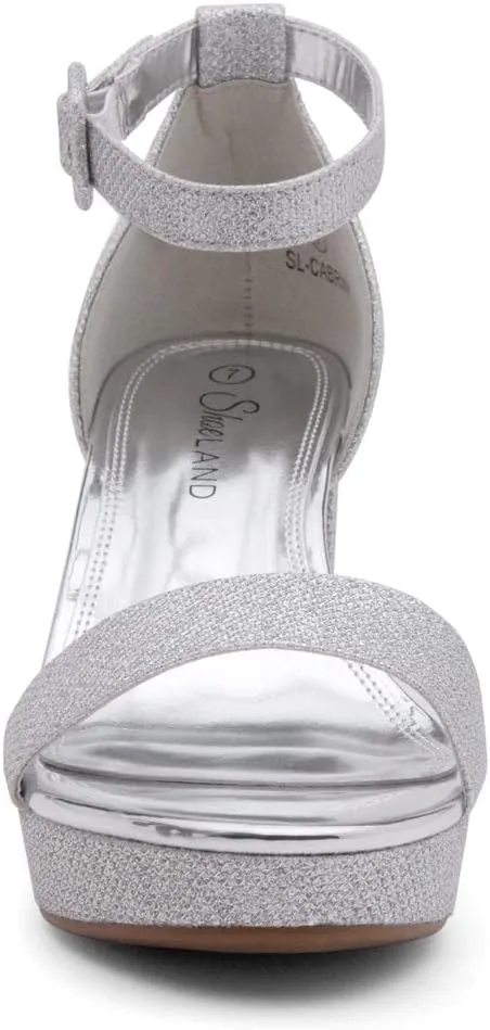 Shoe Land SL-Cabrini Women's Platform Heels, Open Toe Chunky Block Heeled Sandals with Ankle Strap – Dressy High Heel Sandals for Prom, Wedding, and Party