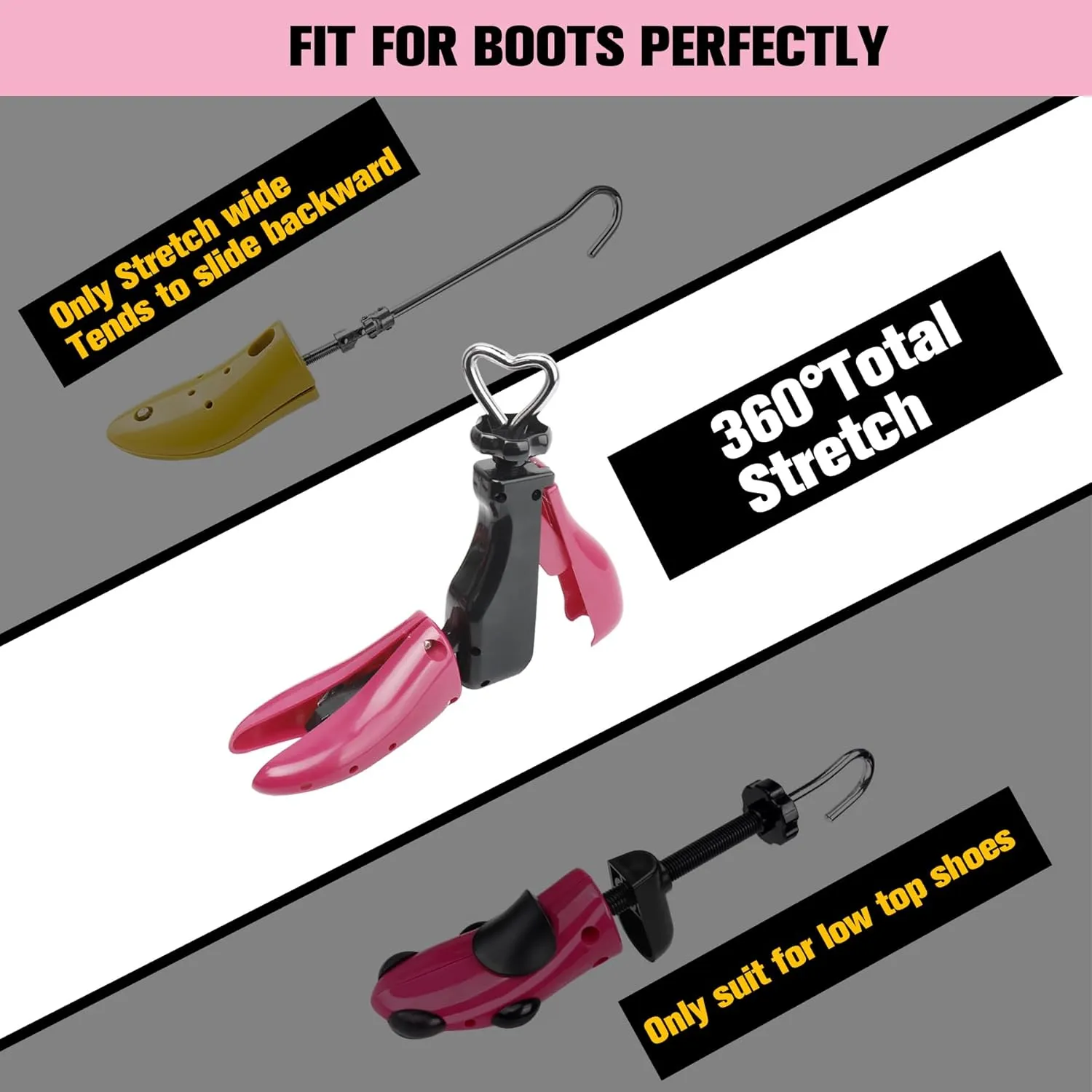 Shoe Stretchers for Sneakers Leather Cowboy Boots Stretcher For Men Women, Shoe Expander For Men Women