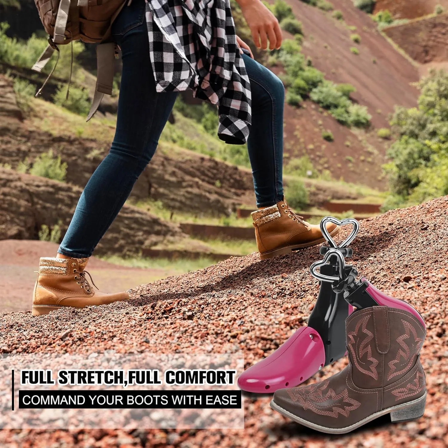 Shoe Stretchers for Sneakers Leather Cowboy Boots Stretcher For Men Women, Shoe Expander For Men Women