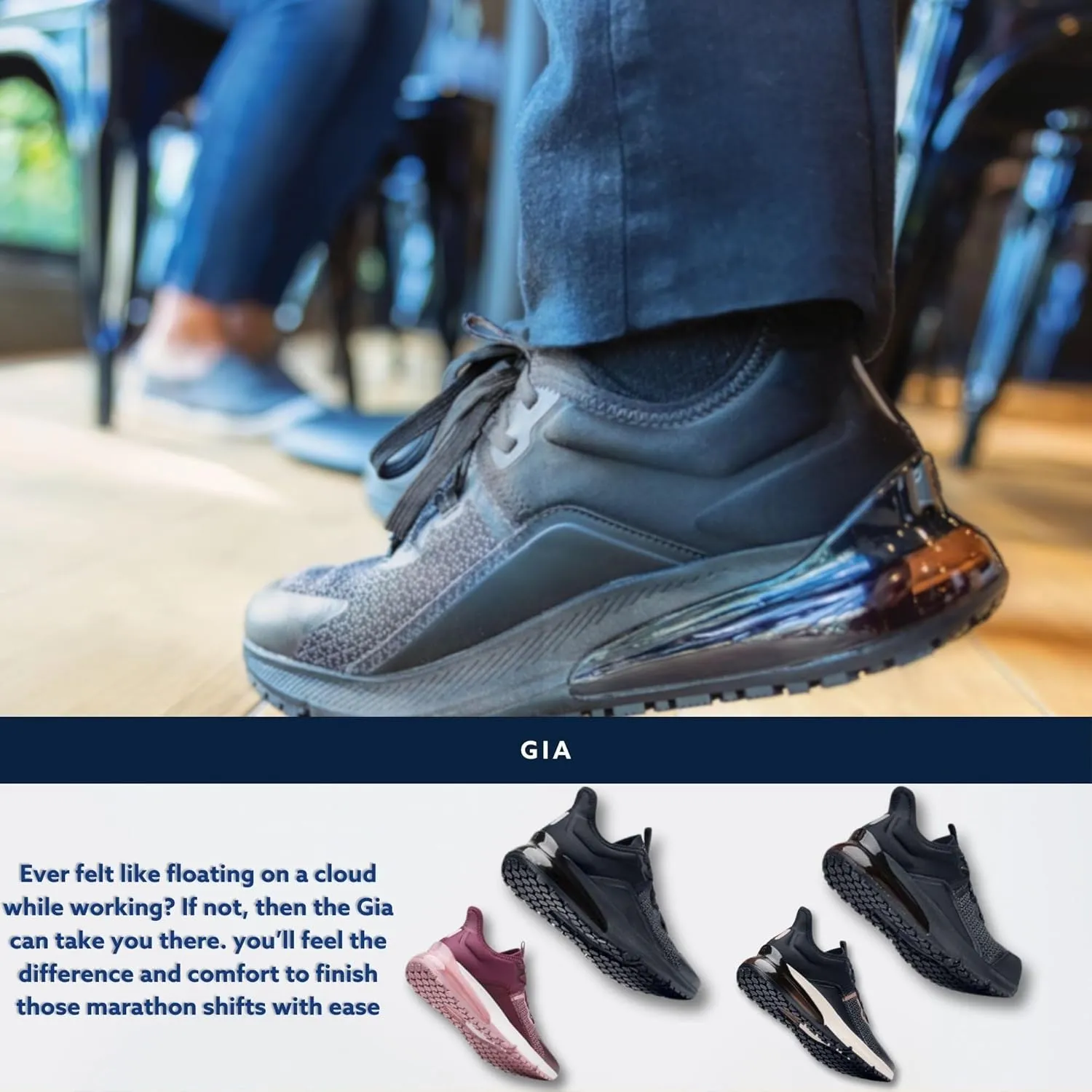 Shoes for Crews Brakly, Men's, Women's, Unisex Slip Resistant Work Shoes, Water Resistant Sneakers, Black or Black/Red
