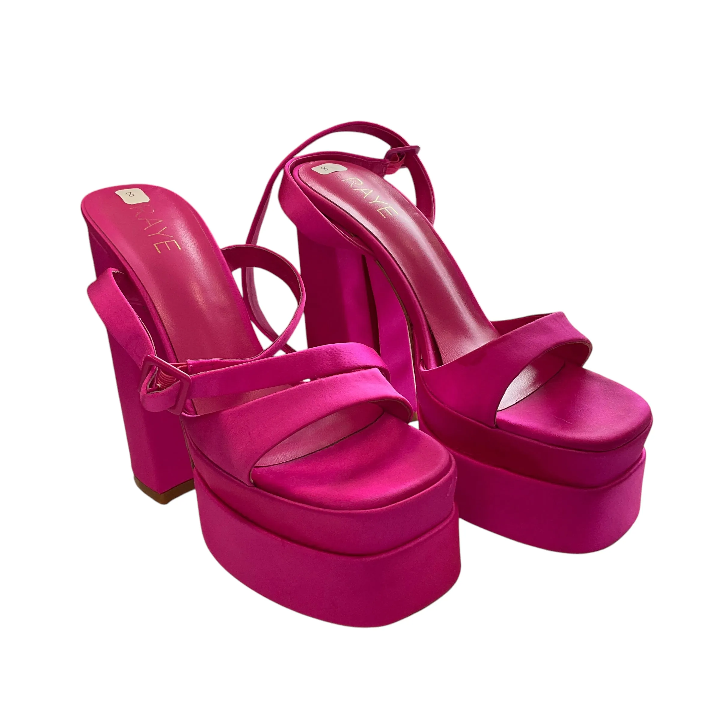 SIZE 8  Platform Pink Raye Shoes