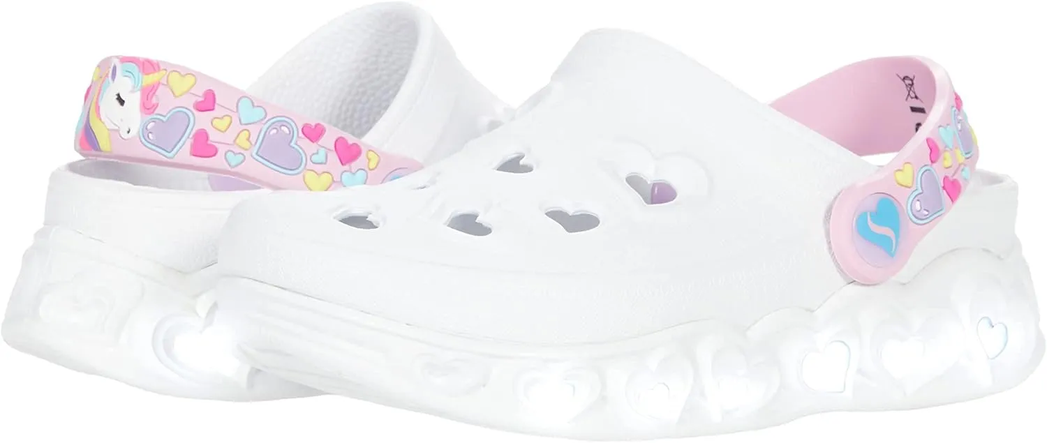 Skechers Girls' Foamies Light Hearted unicorns & Suns Clog