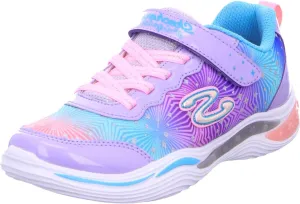 Skechers Kids Girl's Power Petals-Painted Daisy Sneaker, Lavendar/Multi, 2.5 Medium US Little Kid