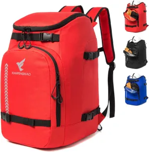 Ski Boot Bag,50L Waterproof Ski Boot Travel Backpack for Snowboard Boots, Skiing Helmet, Goggles, Gloves, Skis, Snowboard & Accessories for Men,Women and Youth