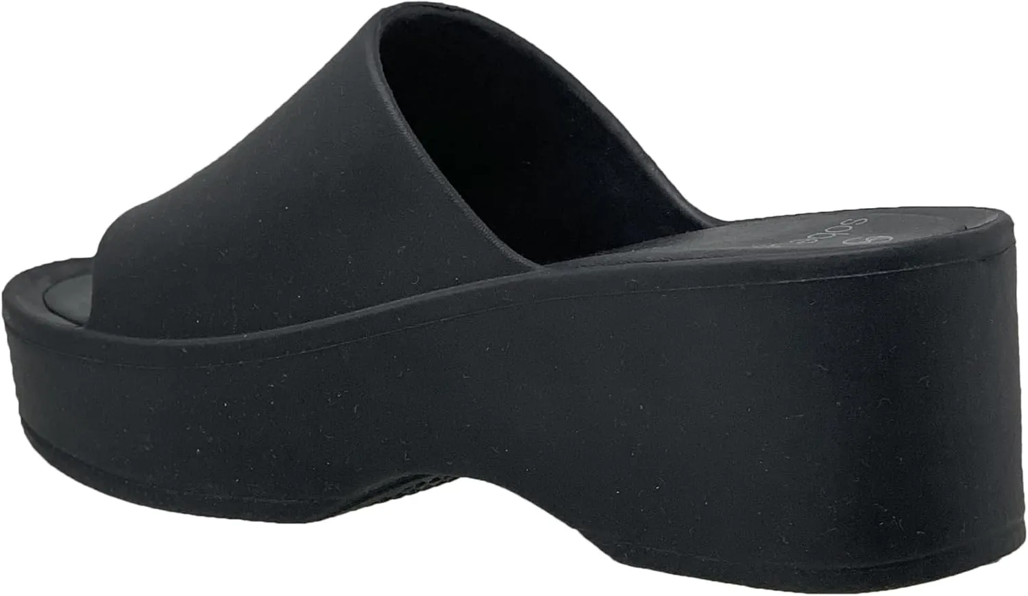 SOBEYO Women's One Band Slide Wedge Platform Sandals Slip-On Flip Flops EVA Soft Light-Weight Sole