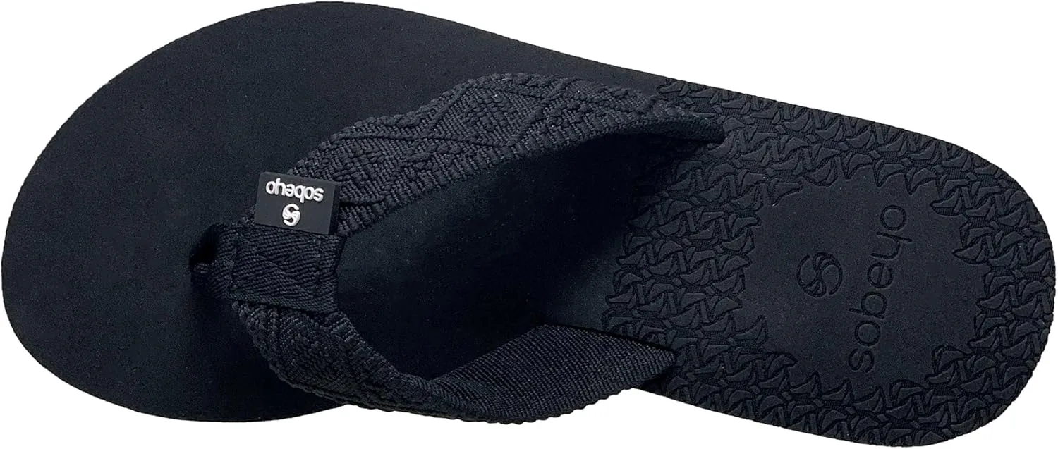 SOBEYO Women's Wedge Platform Sandals EVA Soft Light-Weight Sole Flip Flop Thong