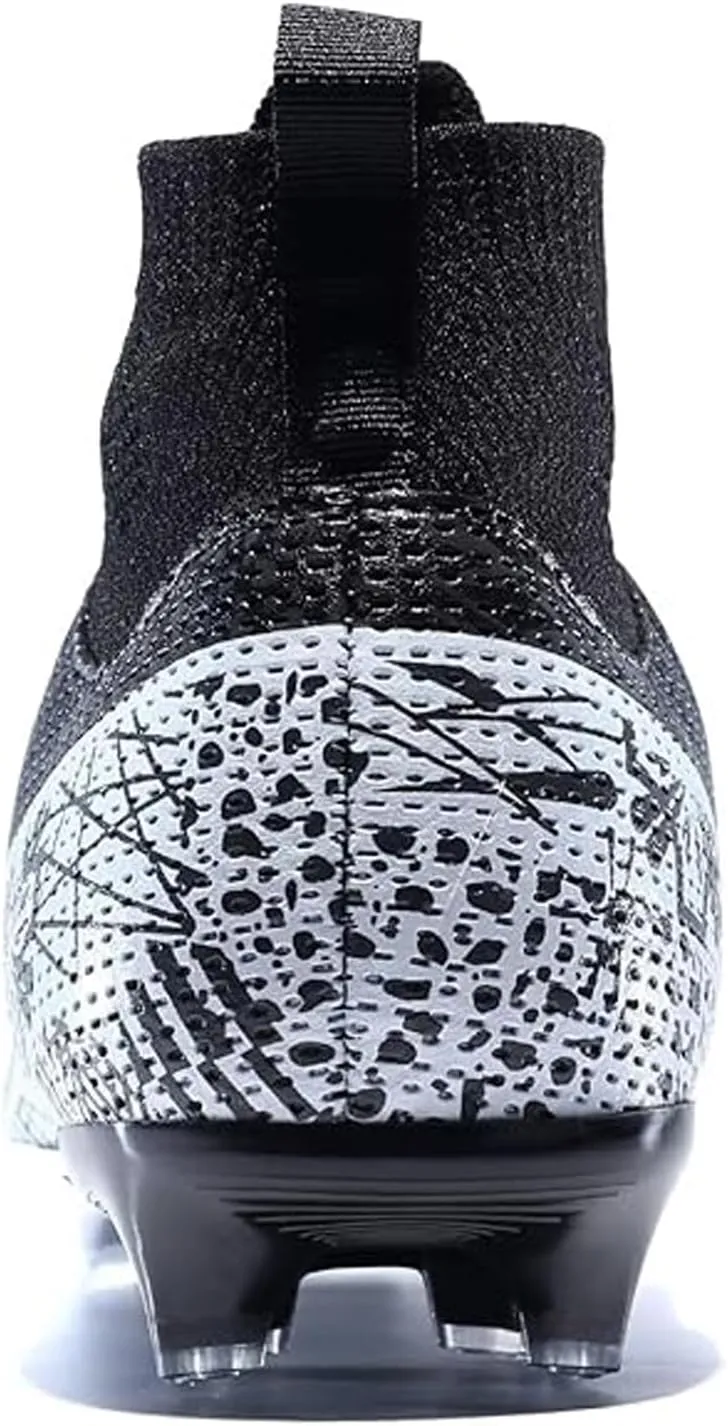 Soccer Cleats for Mens Womens Turf Soccer Shoes Indoor Footall Cleats High Ankle TF AG FG Football Boots Wide Training Sneaker