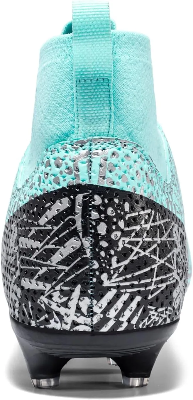 Soccer Cleats for Mens Womens Turf Soccer Shoes Indoor Footall Cleats High Ankle TF AG FG Football Boots Wide Training Sneaker