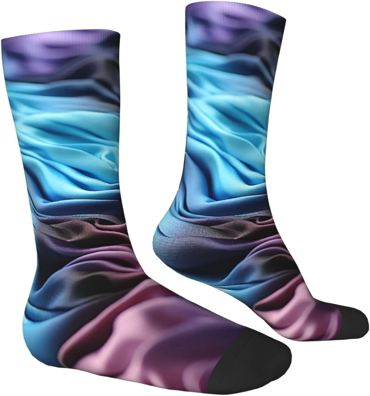 Socks for Women Men Gradient Fabric Boot Socks Breathable Warm Calf Socks for Hiking Work