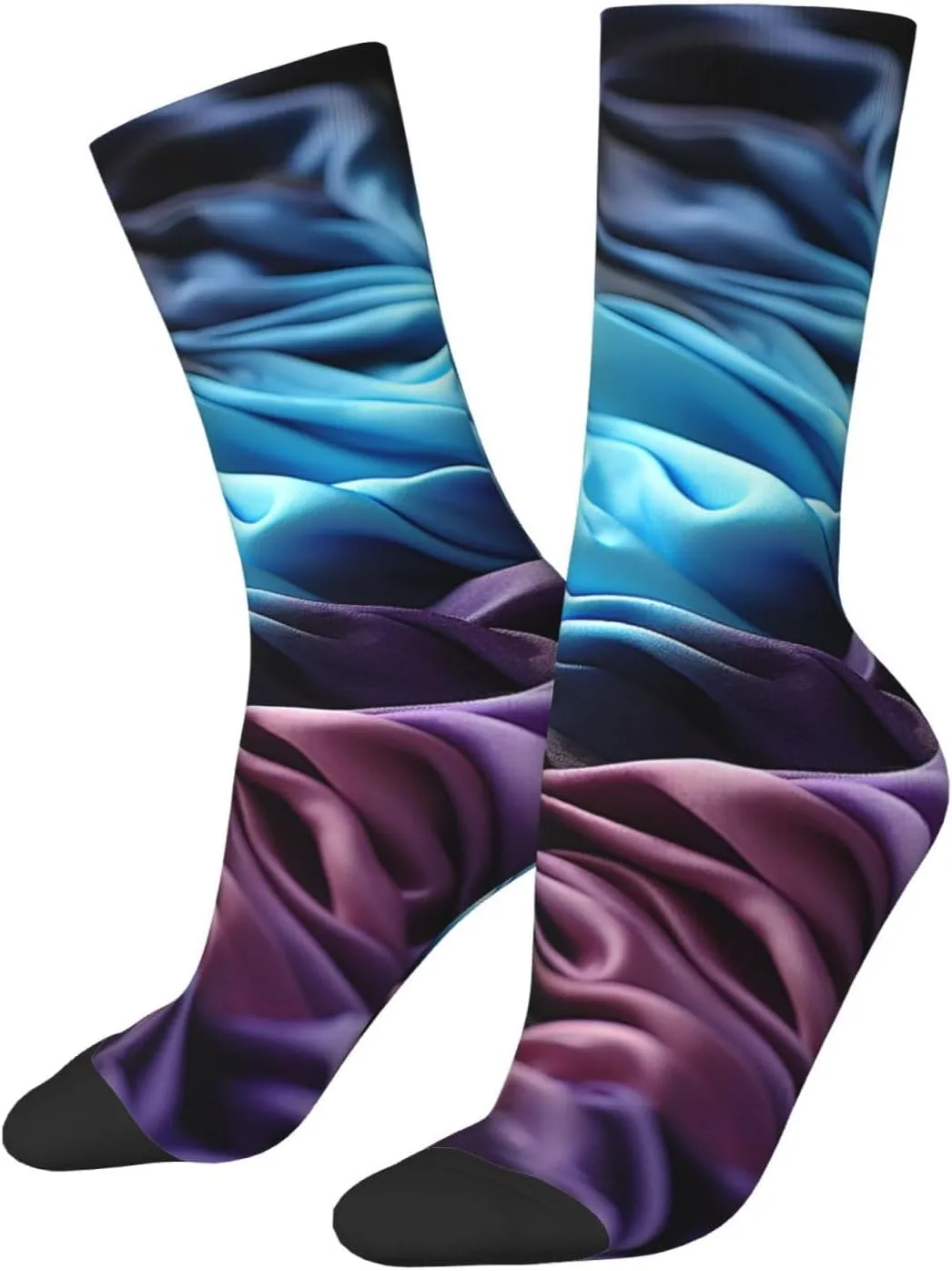 Socks for Women Men Gradient Fabric Boot Socks Breathable Warm Calf Socks for Hiking Work