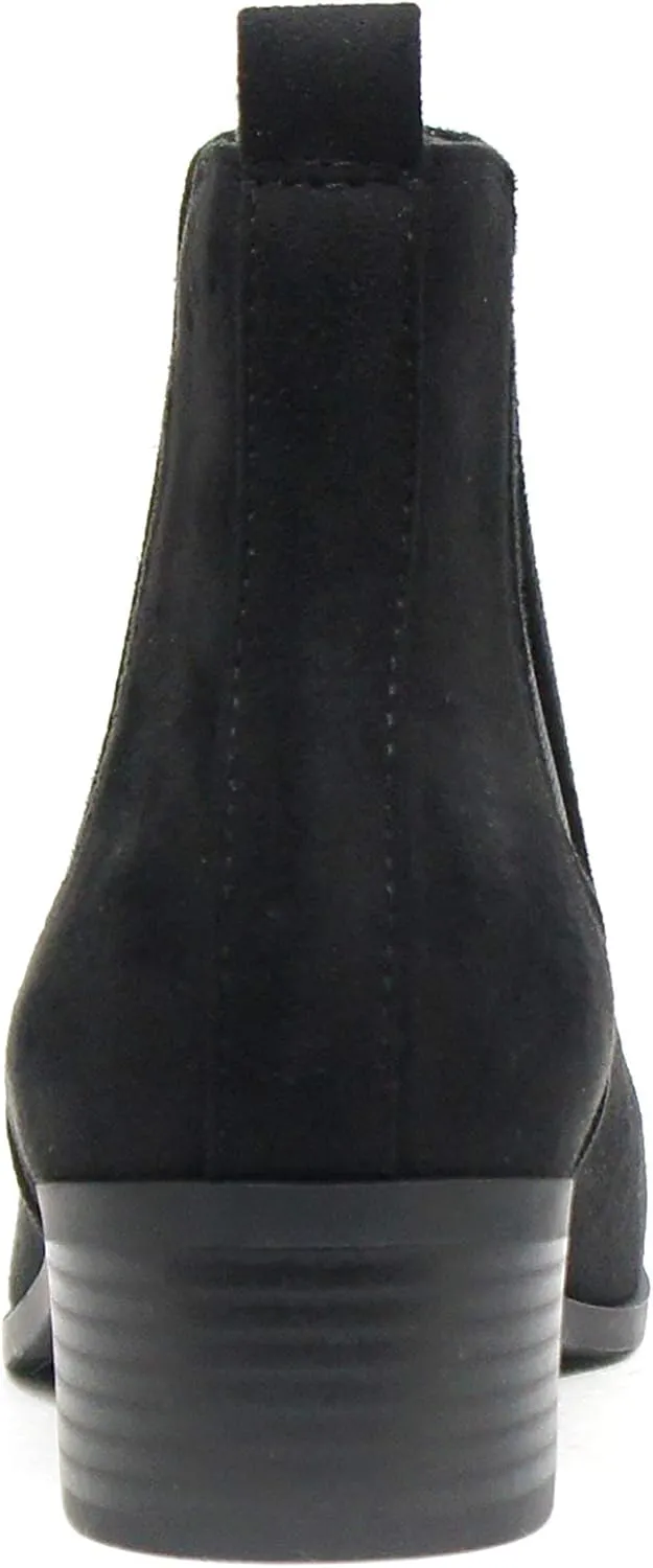 Soda TEAPOT ~ WOMEN STACK LOW BLOCK HEEL CHELSEA FASHION ANKLE BOOTIE W/DOUBLE ELASTIC GORE