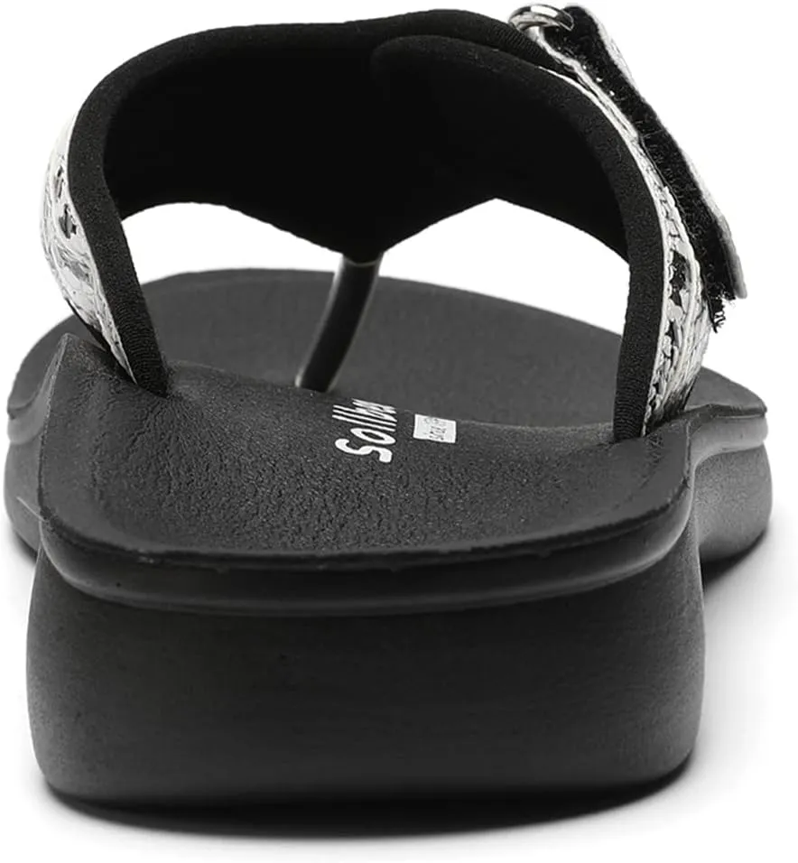 SOLLBEAM Womens Original Orthotic Comfort Thong Style Flip Flops Sandals With Arch Support Heel Cup