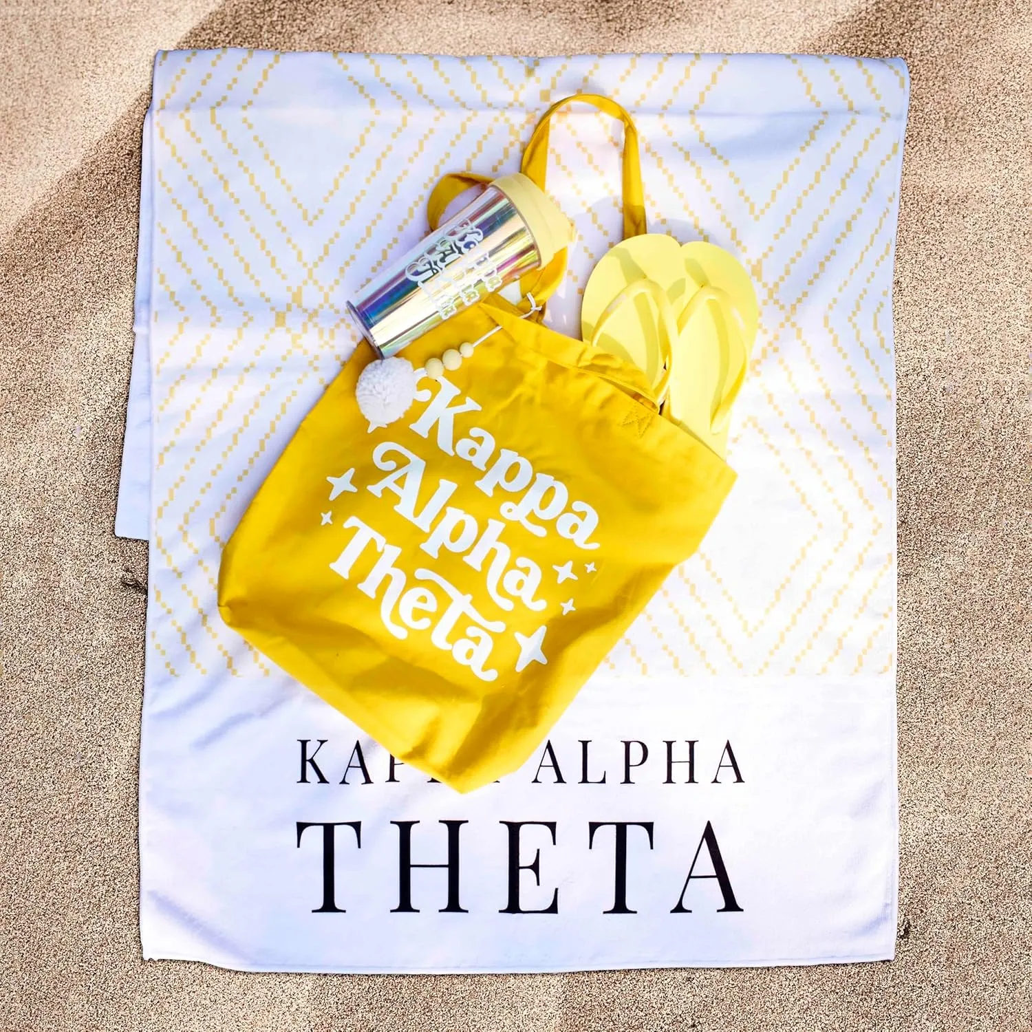 Sorority Shop Delta Zeta Flip Flops - Officially Licensed Sorority Flip Flop - Flip Flops for Women