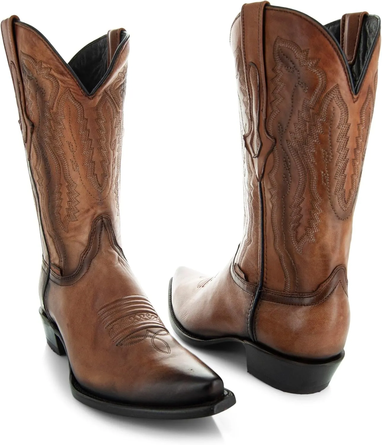 Soto Boots Mens Burnished Snip Toe Cowboy Boots H50030