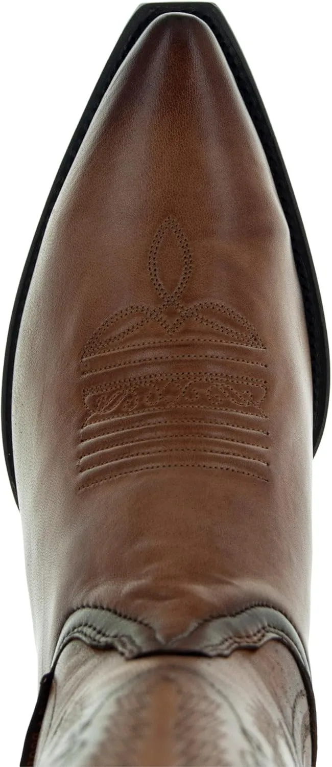 Soto Boots Mens Burnished Snip Toe Cowboy Boots H50030