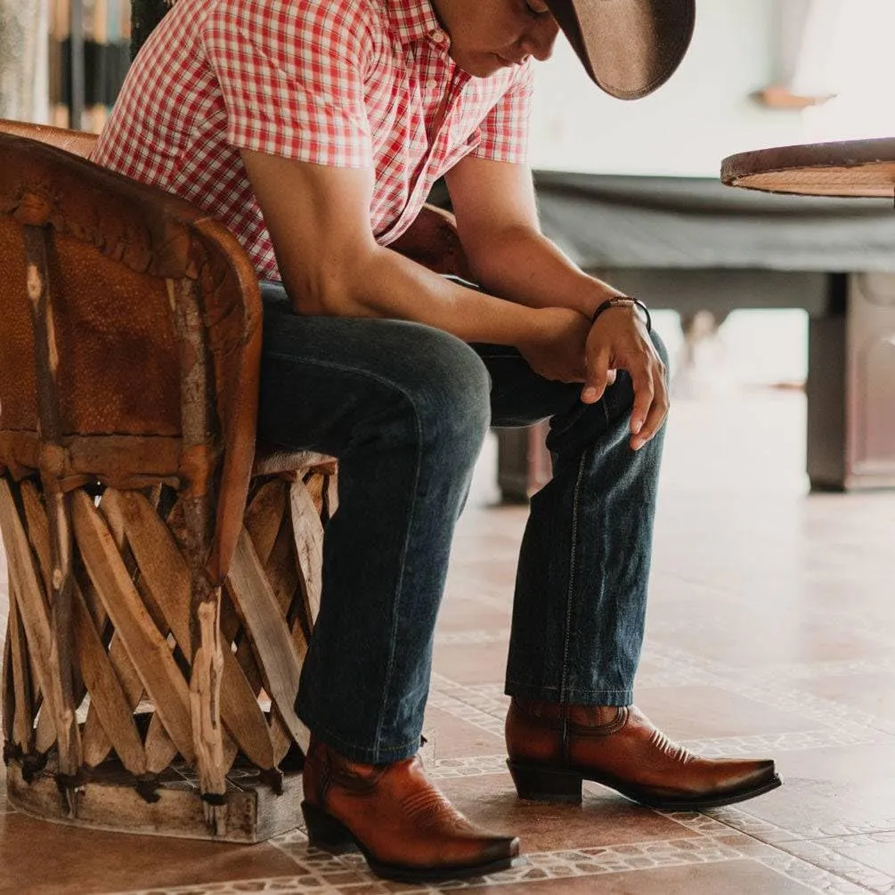 Soto Boots Mens Burnished Snip Toe Cowboy Boots H50030