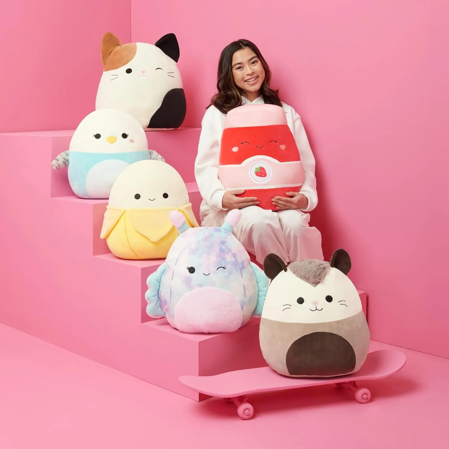 Squishmallows Flip-A-Mallows 12-Inch Mint Ice Cream and Toasted Cinnamon Roll Plush - Add Maya and Chanel to Your Squad, Ultrasoft Stuffed Animal Medium-Sized Official Kelly Toy Plush