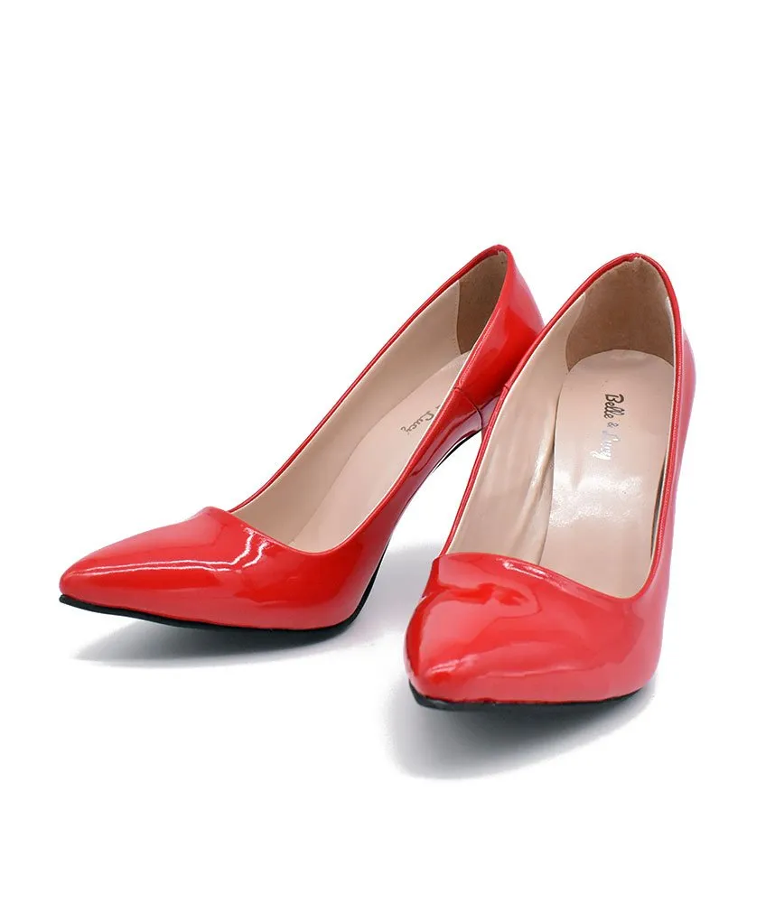 Stunning Red Patent Stiletto Heels