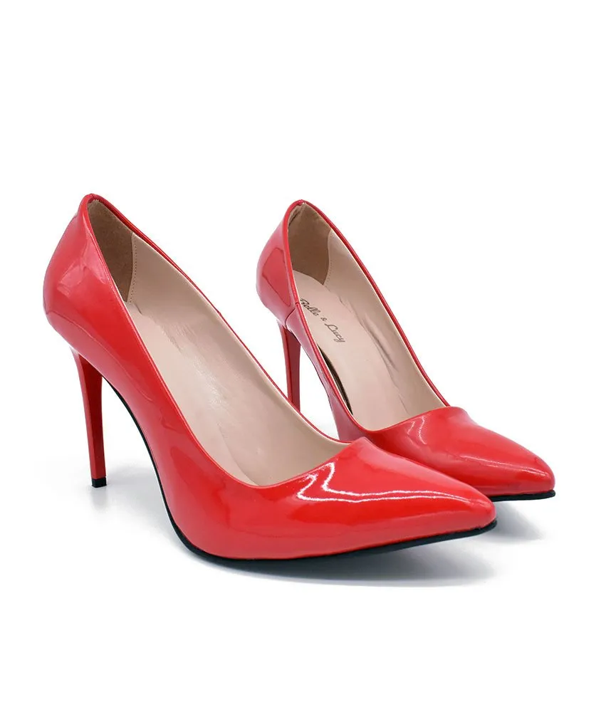 Stunning Red Patent Stiletto Heels