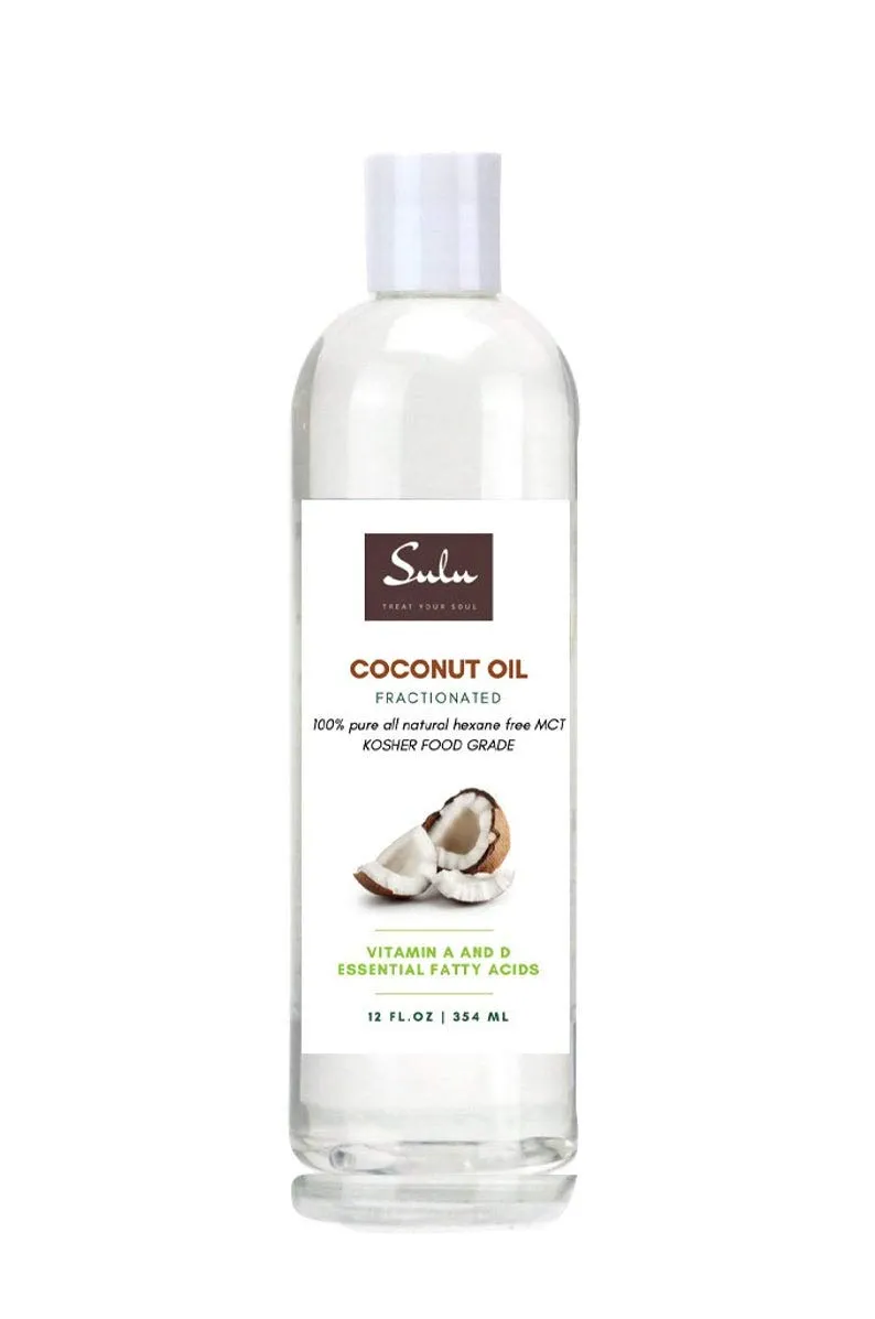 SULU ORGANICS 100% Pure Kosher Fractionated Coconut Oil All Natural 4 Oz