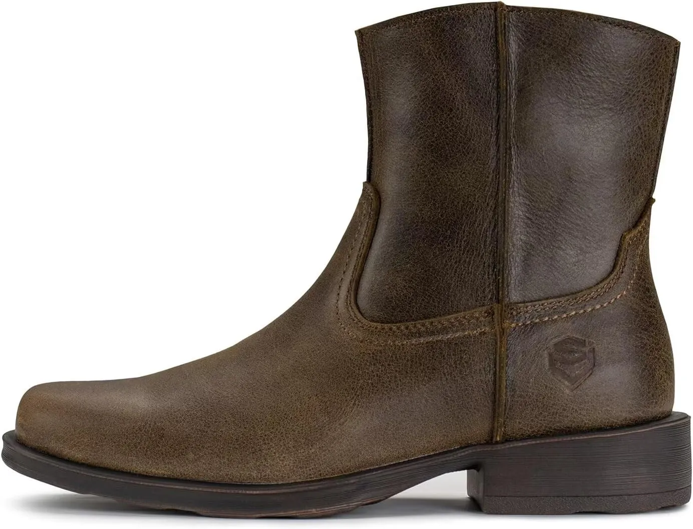 SUREWAY Cowboy Boots for Men - Square Toe Mens Western Slip on Boots, Slip Resistant Country Boots, Durable Comfortable, Old West Style Casual/Work/Dress Shoes