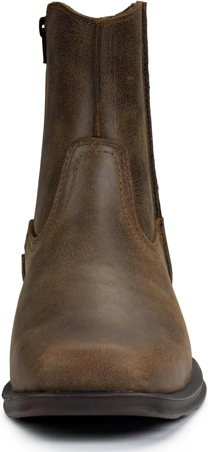 SUREWAY Cowboy Boots for Men - Square Toe Mens Western Slip on Boots, Slip Resistant Country Boots, Durable Comfortable, Old West Style Casual/Work/Dress Shoes