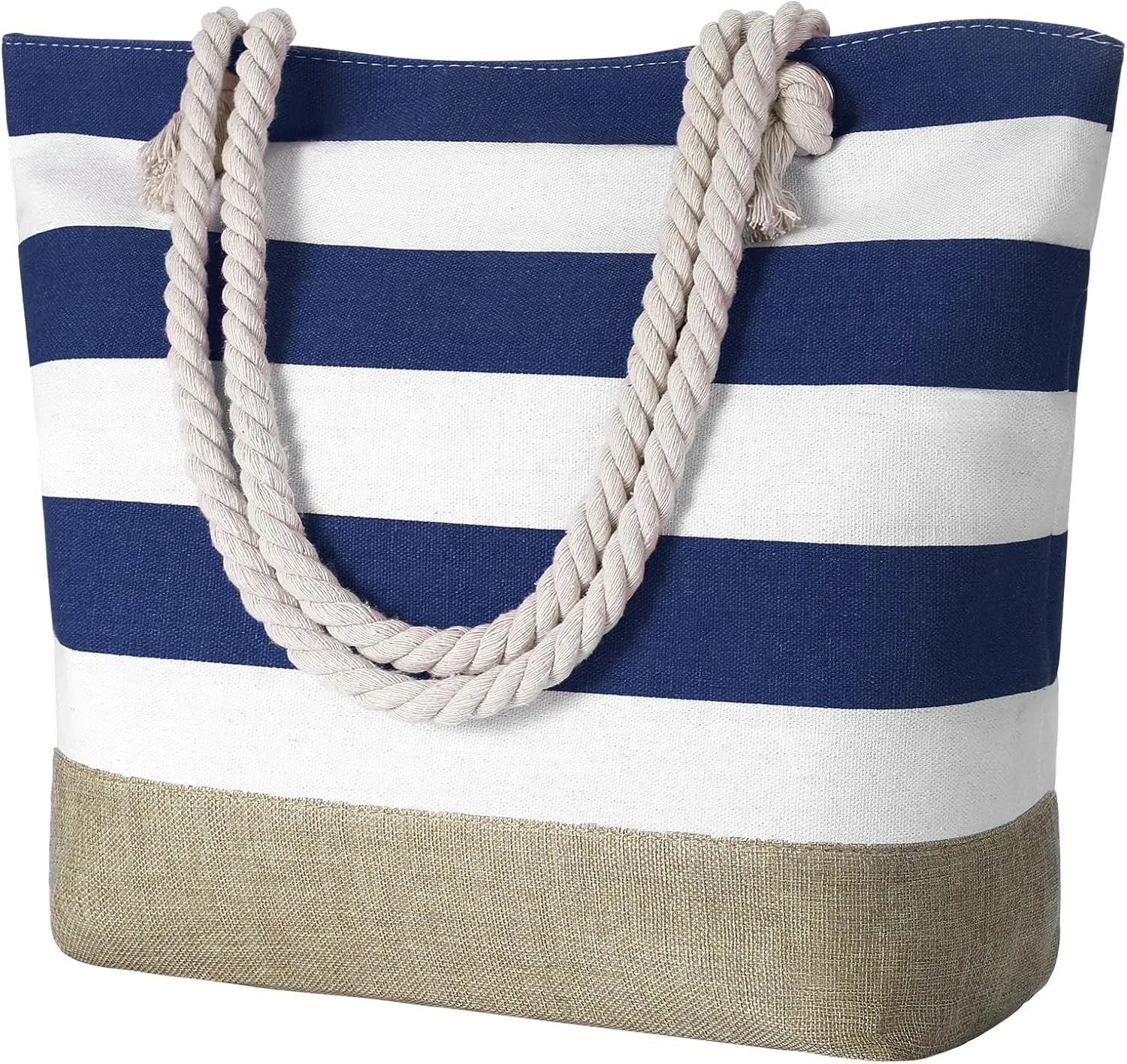 Tavaleu Beach Bags for Women, Large Beach Tote Bag Waterproof Sandproof, Swim Pool Bag with Zipper