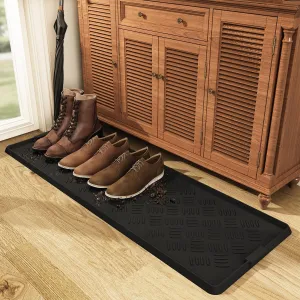 tchdio Extra Large Boot Tray Rubber Boot Tray, Non Slip Shoe Tray for Entryway, Multipurpose Boot Mat Tray, Durable Entryway Mud Mat Tray for Front Door Mat, 16x47.5 Inches
