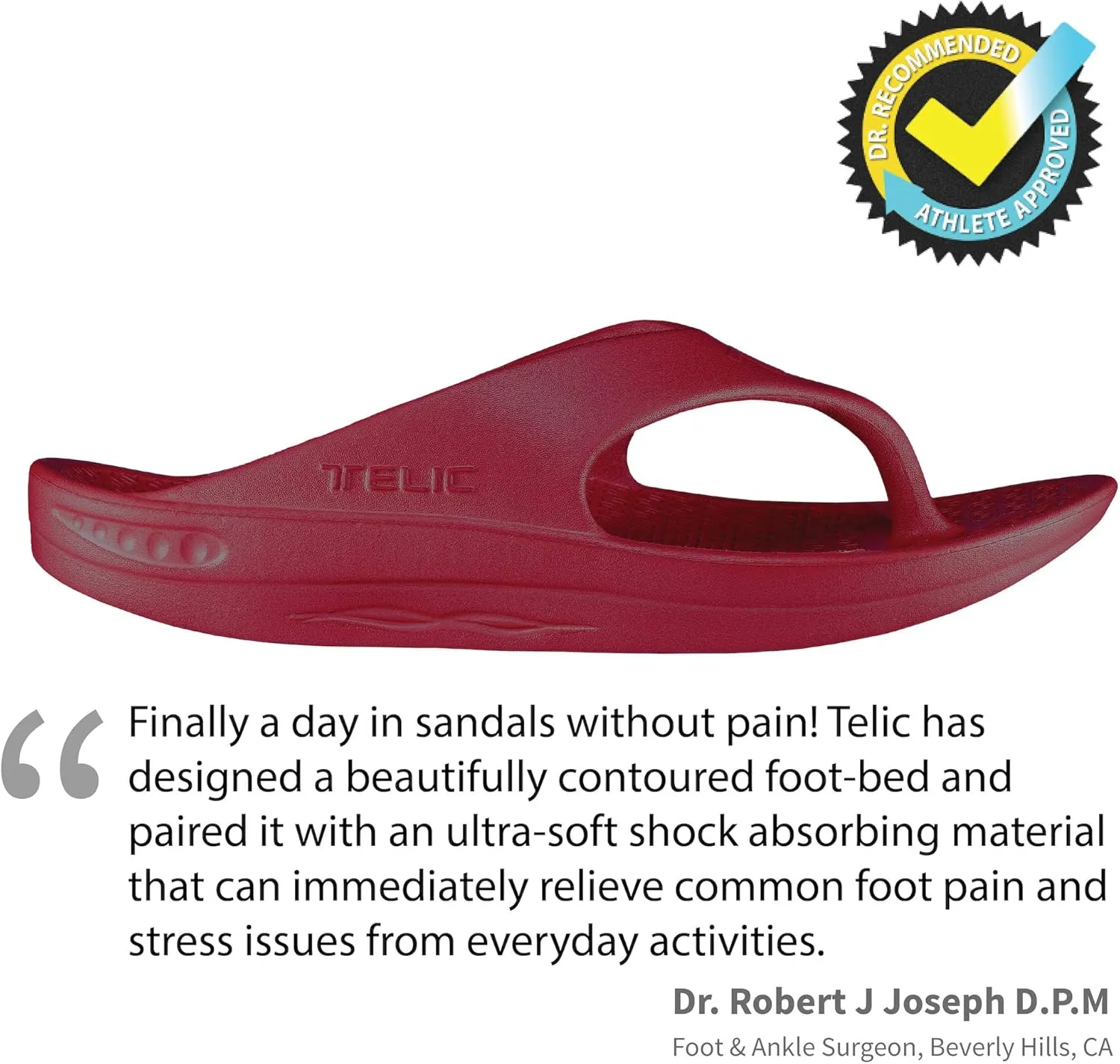 TELIC Women's Energy Flip Flop-Pillow-Soft, Supportive, Lightweight, Waterproof-Perfect for Beach & Pool