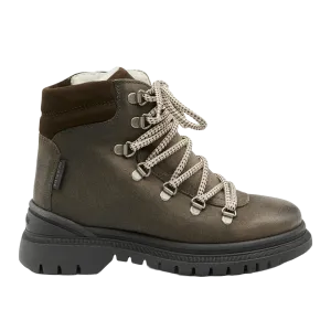 TEX-Lace-up boot with zipper and wool lining