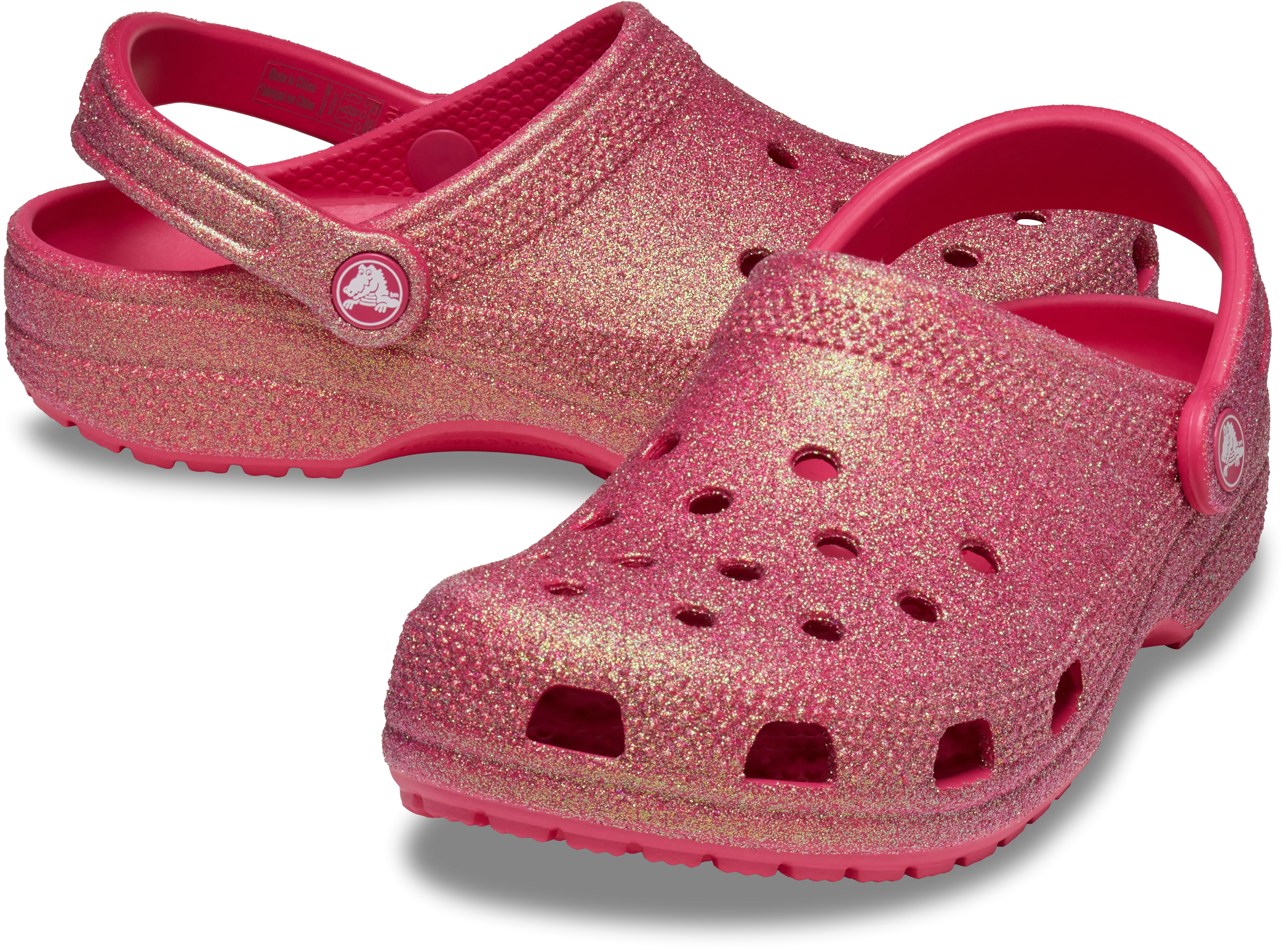 TODDLER CLASSIC IRIDESCENT GLITTER CLOG - Dragonfruit