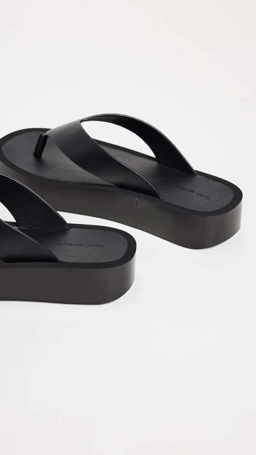 Tory Burch Women's Leather Platform Flip Flops