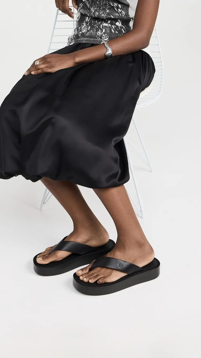 Tory Burch Women's Leather Platform Flip Flops