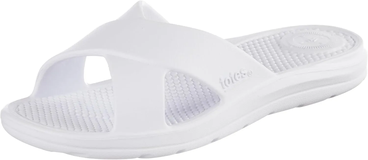 totes Women's Everywear Cross Slide Sandal