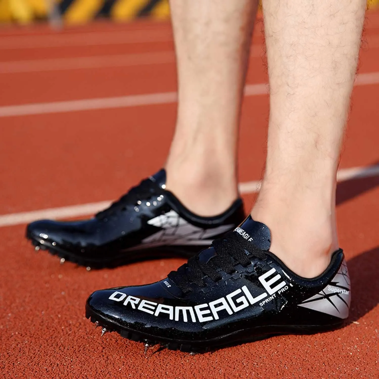 Track Shoes Spikes Mens Womens Mesh Breathable Athletics Sprint Racing Running Nail Sneaker Track and Field Shoes Boys Girls
