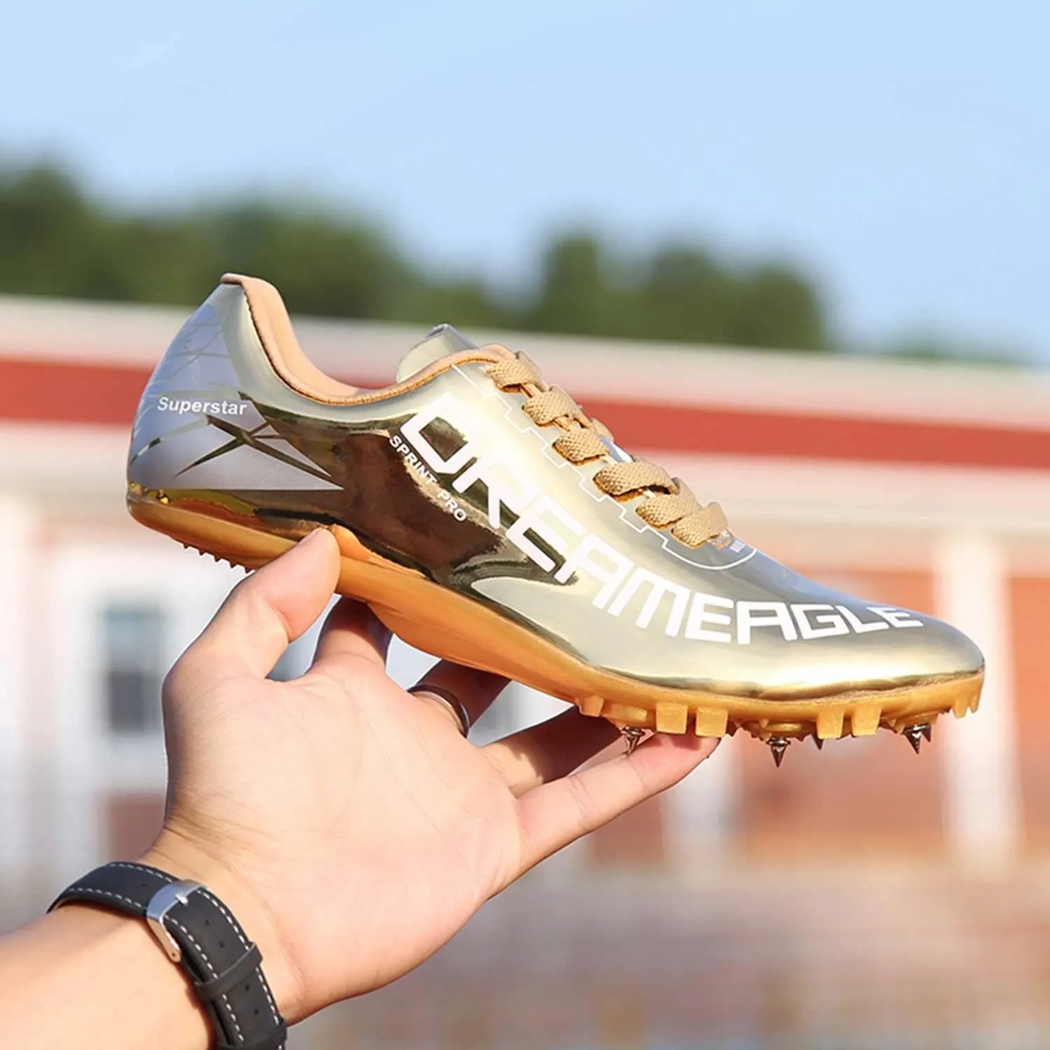 Track Shoes Spikes Mens Womens Mesh Breathable Athletics Sprint Racing Running Nail Sneaker Track and Field Shoes Boys Girls