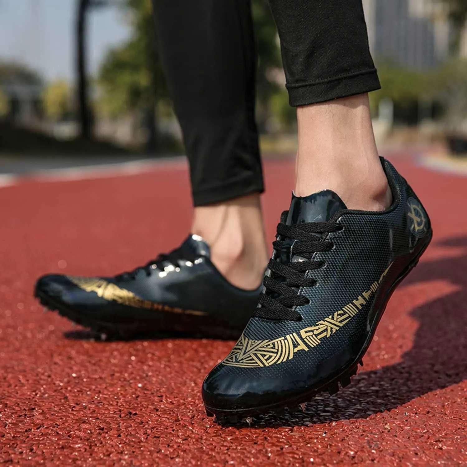 Track Shoes Spikes Mens Womens Mesh Breathable Athletics Sprint Racing Running Nail Sneaker Track and Field Shoes Boys Girls