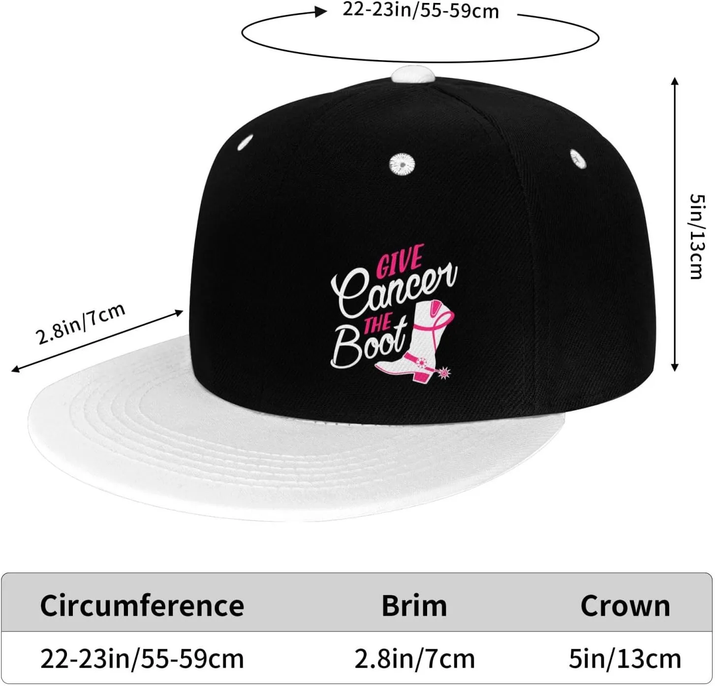 Trucker Hats Give Cancer The Boot Cap for Men Women Adjustable Sun Hats