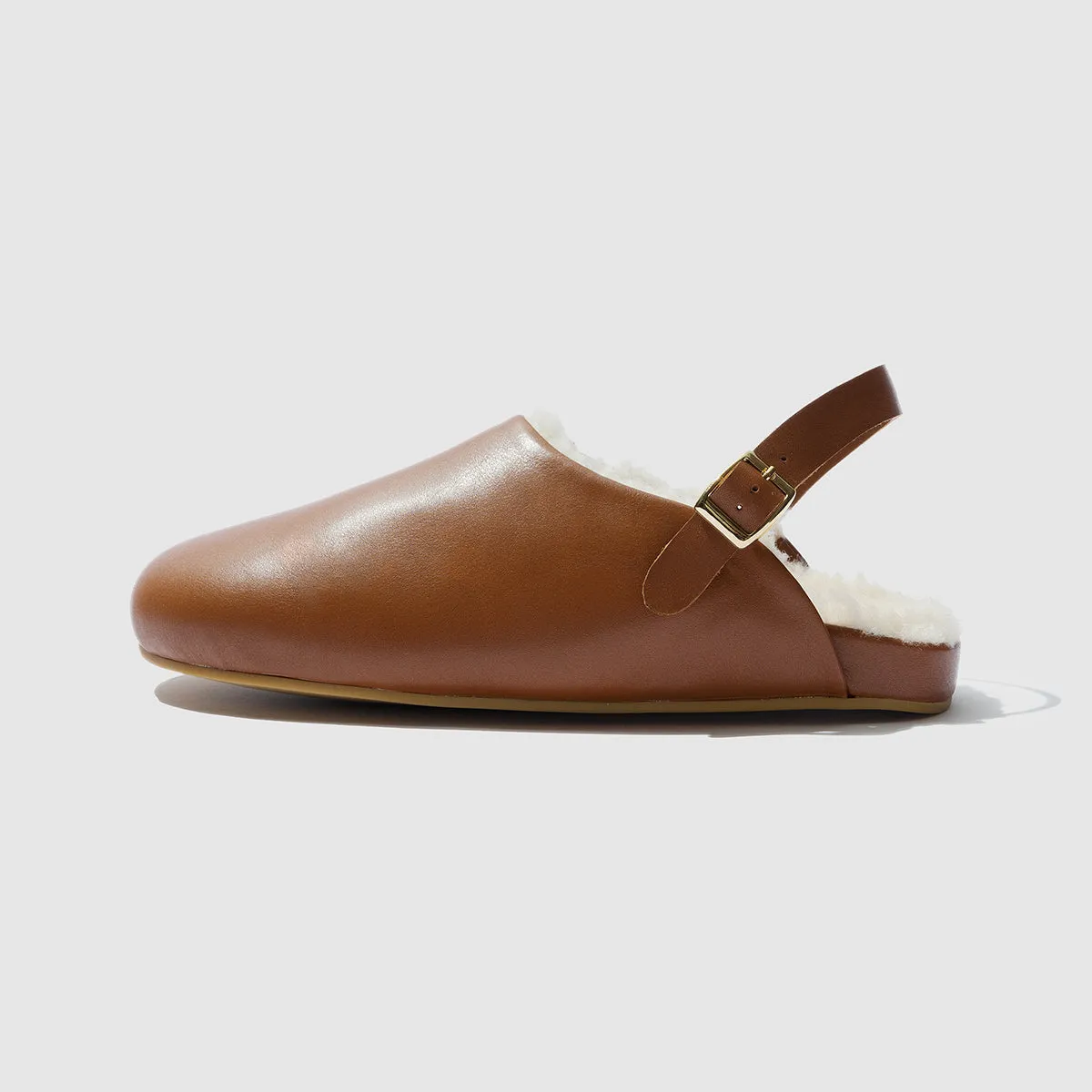 UMBER CLOG WITH SHEARLING