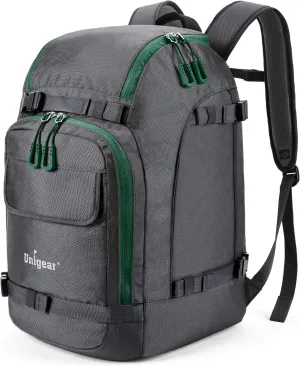 Unigear Ski Boot Bag Backpack for Helmet 50L/70L, Goggles, Gloves, Skis, Snowboard & Accessories (Gray)