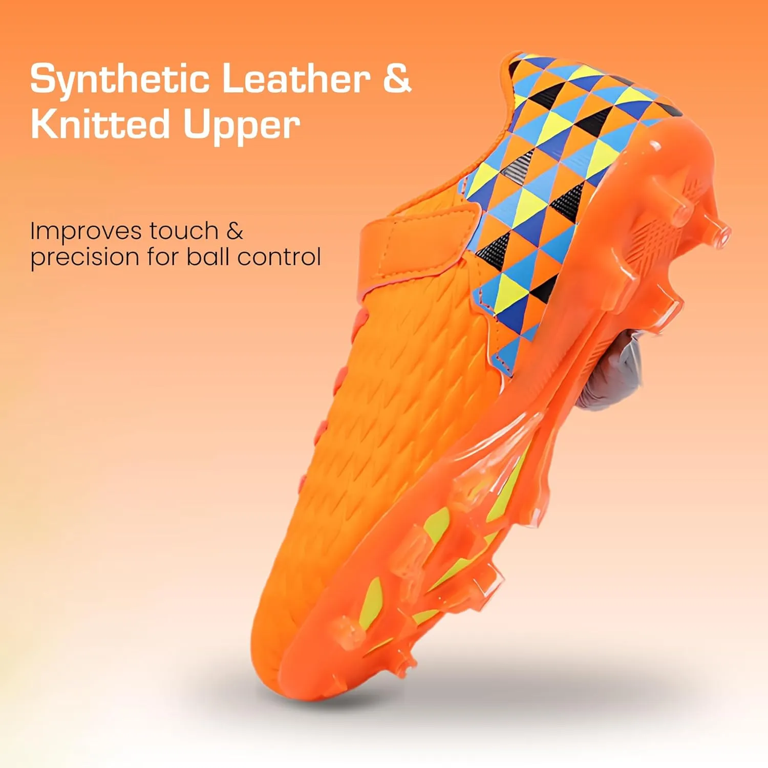 Unisex-Child Athletic Outdoor Training Soccer Cleats for Youth | Little/Big Kid Firm Ground Football Shoes | Lightweight