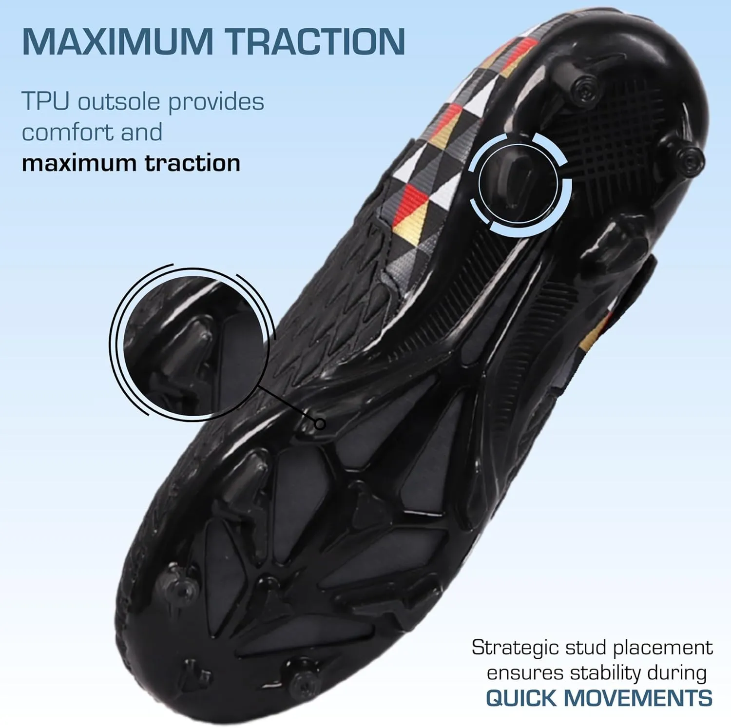 Unisex-Child Athletic Outdoor Training Soccer Cleats for Youth | Little/Big Kid Firm Ground Football Shoes | Lightweight