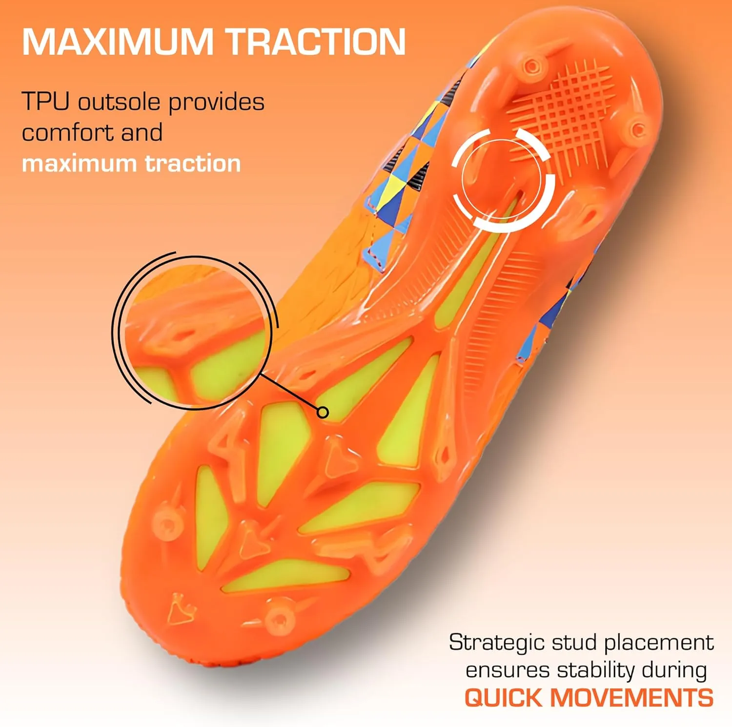 Unisex-Child Athletic Outdoor Training Soccer Cleats for Youth | Little/Big Kid Firm Ground Football Shoes | Lightweight
