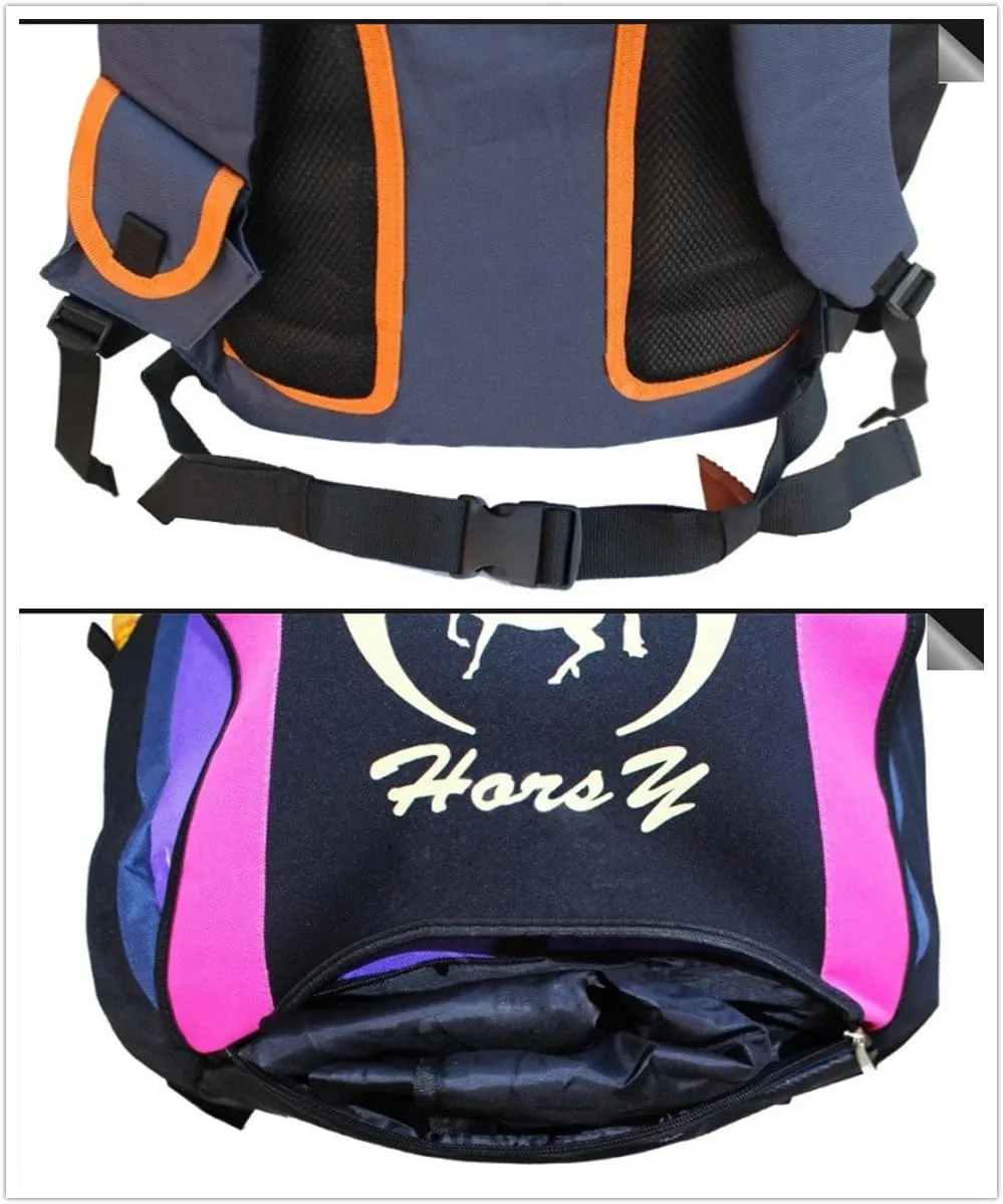 UNISTRENGH Professional Horse Riding Boot Bag Helmet Bag Parent-C Equestrian Horse Riding Backpack with Hat Compartment