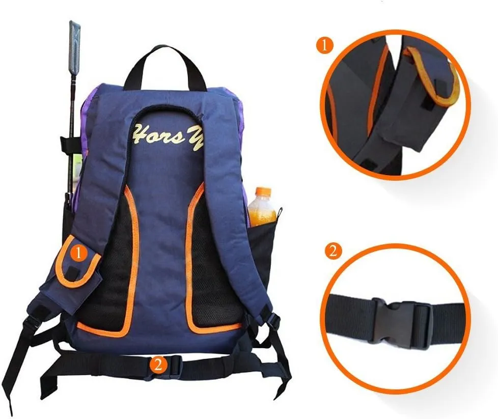 UNISTRENGH Professional Horse Riding Boot Bag Helmet Bag Parent-C Equestrian Horse Riding Backpack with Hat Compartment