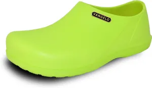 VANGELO Professional Slip Resistant Clog Waterproof Women Work Nurse Shoe Chef Shoe Carlisle Black Lime White Multicolor