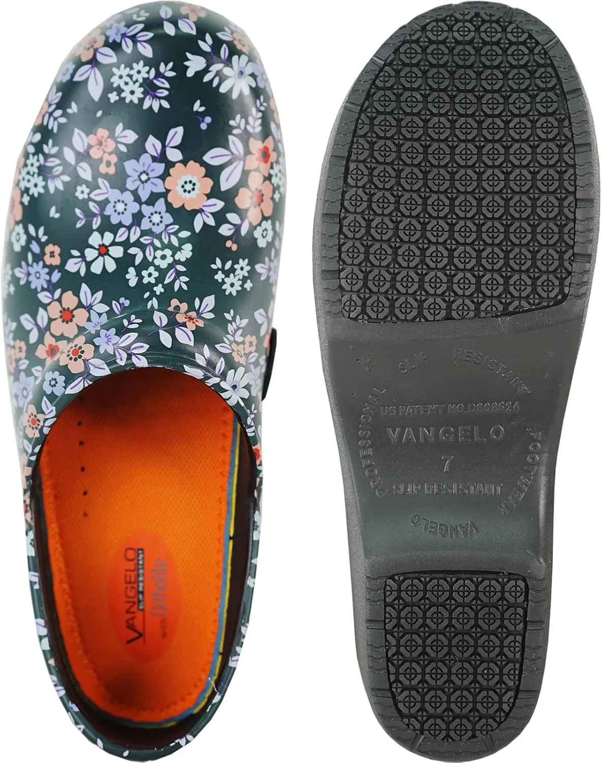 VANGELO Women Professional Slip Resistant Clog Waterproof Nurse Shoe Work Chef Shoe NIKO Removable Insole Size 6 to 12