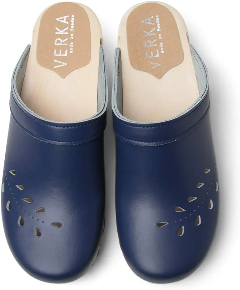 VERKA Women's Wooden Clogs from Sweden - BLOMMA