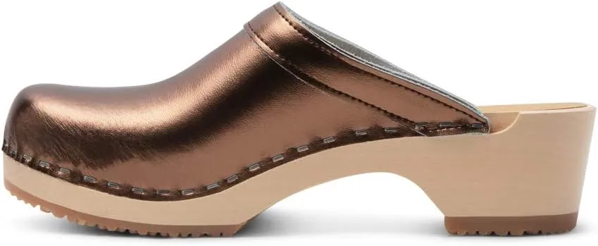 VERKA Women's Wooden Clogs from Sweden - BLOMMA